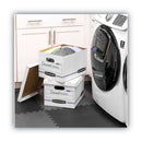 Bankers Box STOR/FILE Basic-Duty Storage Boxes, Letter/Legal Files, 12.5" x 16.25" x 10.5", Kraft/Green, 12/Carton