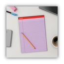 Universal Colored Perforated Ruled Writing Pads, Wide/Legal Rule, 50 Orchid 8.5 x 11 Sheets, Dozen