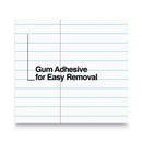 Universal Glue Top Pads, Narrow Rule, 50 White 8.5 x 11 Sheets, Dozen