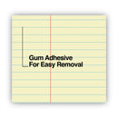 Universal Glue Top Pads, Narrow Rule, 50 Canary-Yellow 8.5 x 11 Sheets, Dozen