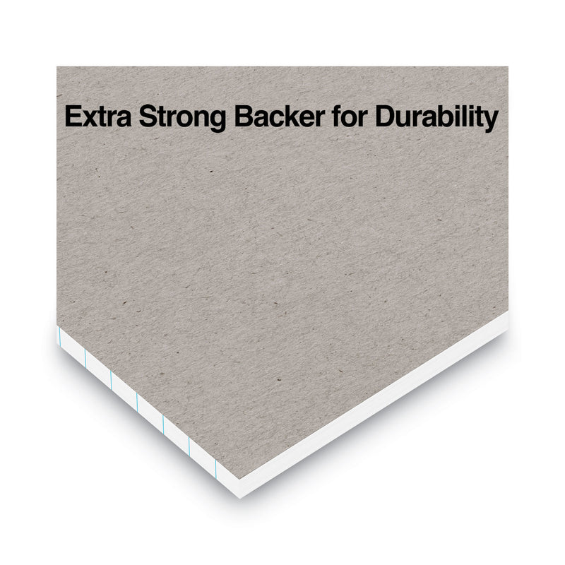 Universal Premium Ruled Writing Pads with Heavy-Duty Back, Narrow Rule, Black Headband, 50 White 5 x 8 Sheets, 6/Pack