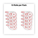 Universal Side-Application Correction Tape, Non-Refillable, Transparent Gray/Red Applicator,  0.2" x 393", 10/Pack
