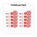 Universal Correction Tape Dispenser, Non-Refillable, Transparent Red Applicator, 0.2" x 315", 10/Pack