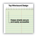 Universal Steno Pads, Gregg Rule, Red Cover, 80 Green-Tint 6 x 9 Sheets, 6/Pack
