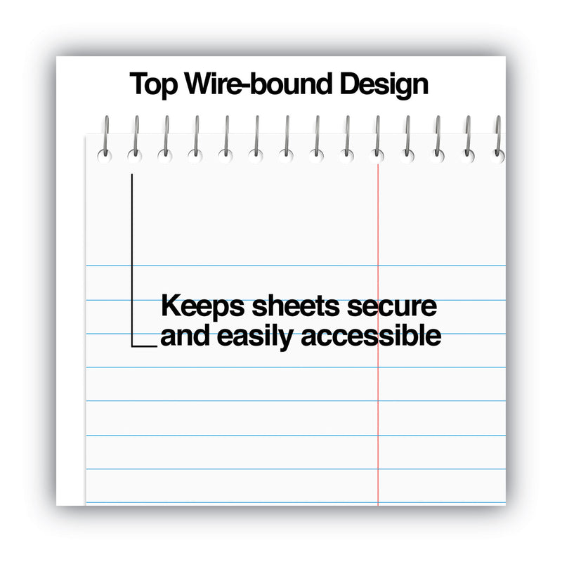 Universal Steno Pads, Gregg Rule, Red Cover, 80 White 6 x 9 Sheets