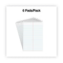 Universal Steno Pads, Gregg Rule, Red Cover, 80 White 6 x 9 Sheets, 6/Pack