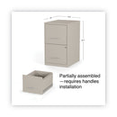 Alera Soho Vertical File Cabinet, 2 Drawers: File/File, Letter, Putty, 14" x 18" x 24.1"