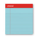 Universal Colored Perforated Ruled Writing Pads, Narrow Rule, 50 Blue 5 x 8 Sheets, Dozen