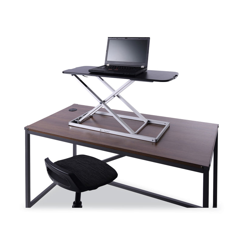 Alera AdaptivErgo Laptop Lifting Workstation, 31.25" x 12.63" x 1.38" to 16", Black/Silver