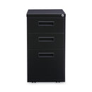 Alera File Pedestal, Left or Right, 3-Drawers: Box/Box/File, Legal/Letter, Black, 14.96" x 19.29" x 27.75"