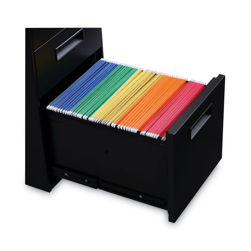 Alera File Pedestal, Left or Right, 3-Drawers: Box/Box/File, Legal/Letter, Black, 14.96" x 19.29" x 27.75"
