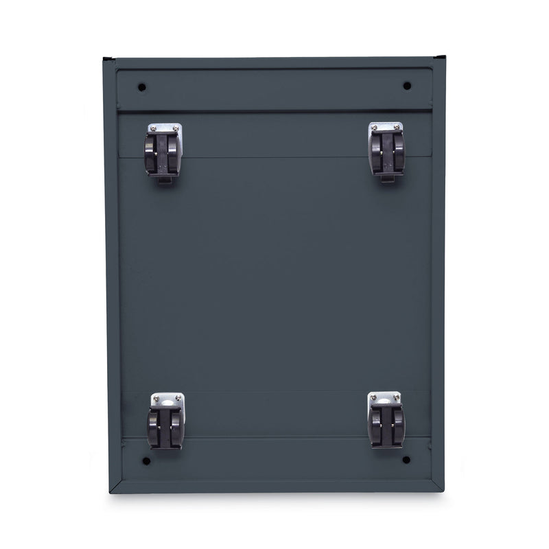 Alera File Pedestal, Left or Right, 3-Drawers: Box/Box/File, Legal/Letter, Charcoal, 14.96" x 19.29" x 27.75"