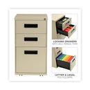 Alera File Pedestal, Left or Right, 3-Drawers: Box/Box/File, Legal/Letter, Putty, 14.96" x 19.29" x 27.75"