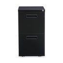 Alera File Pedestal, Left or Right, 2 Legal/Letter-Size File Drawers, Black, 14.96" x 19.29" x 27.75"