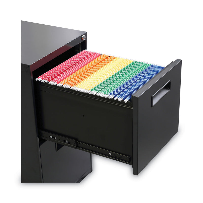 Alera File Pedestal, Left or Right, 2 Legal/Letter-Size File Drawers, Charcoal, 14.96" x 19.29" x 27.75"
