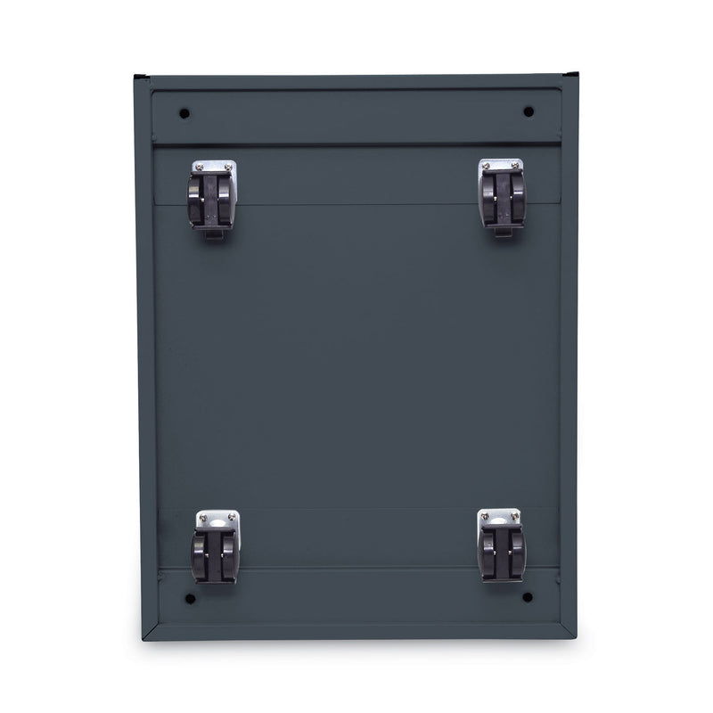 Alera File Pedestal, Left or Right, 2 Legal/Letter-Size File Drawers, Charcoal, 14.96" x 19.29" x 27.75"