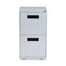 Alera File Pedestal, Left or Right, 2 Legal/Letter-Size File Drawers, Light Gray, 14.96" x 19.29" x 27.75"