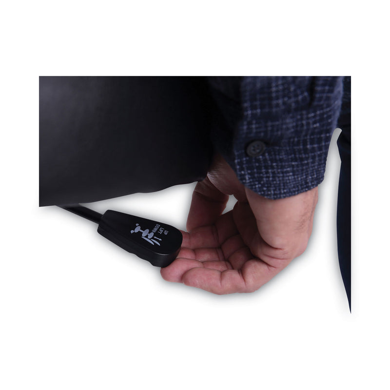 Alera Height Adjustable Lab Stool, Backless, Supports Up to 275 lb, 19.69" to 24.80" Seat Height, Black Seat, Chrome Base