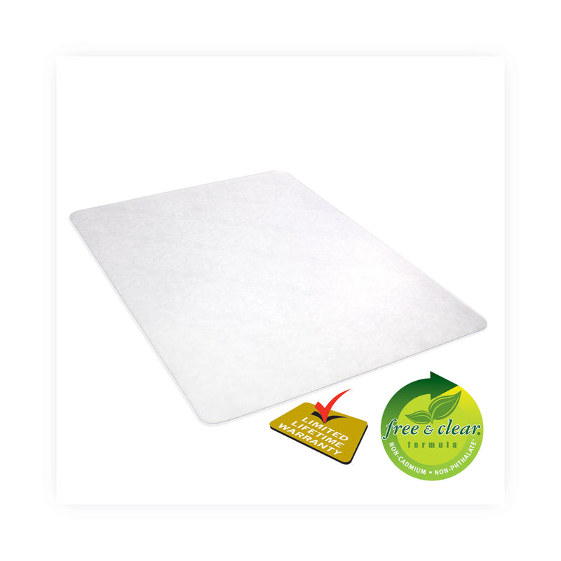 deflecto EconoMat All Day Use Chair Mat for Hard Floors, 46 x 60, Clear, Drop Ship Item