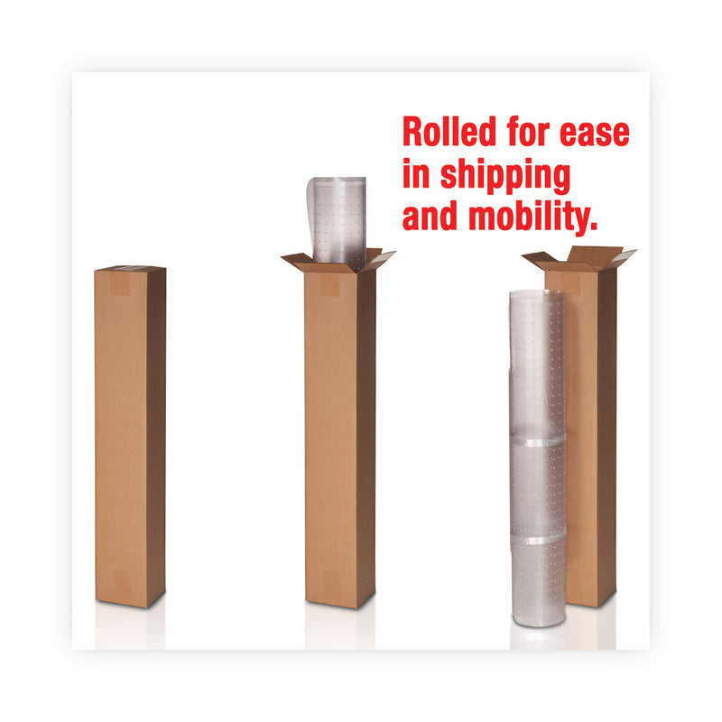 deflecto DuraMat Moderate Use Chair Mat, Low Pile Carpet, Roll, 46 x 60, Rectangle, Clear