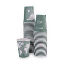 Eco-Products World Art Renewable and Compostable Hot Cups, 12 oz, Gray, 50/Pack
