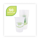 Eco-Products GreenStripe Renewable and Compostable Cold Cups Convenience Pack, Clear, 16 oz, 50/Pack