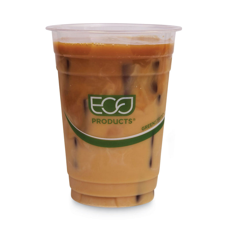 Eco-Products GreenStripe Renewable and Compostable Cold Cups Convenience Pack, Clear, 16 oz, 50/Pack