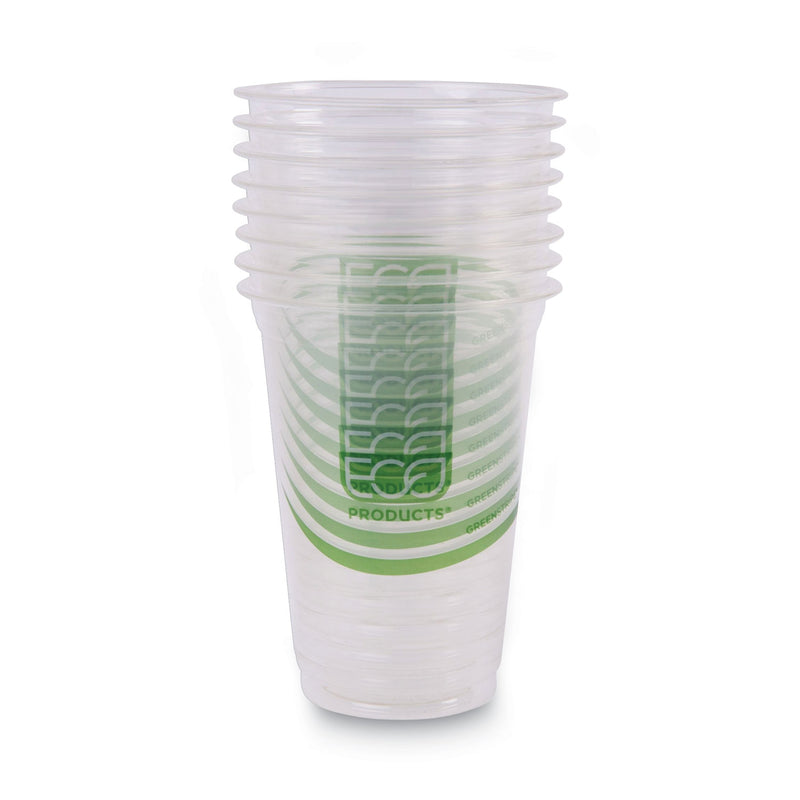 Eco-Products GreenStripe Renewable and Compostable Cold Cups Convenience Pack, Clear, 16 oz, 50/Pack