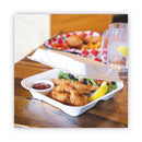 Eco-Products Renewable and Compost Sugarcane Clamshells, 3-Compartment, 9 x 9 x 3, White, 50/Pack, 4 Packs/Carton