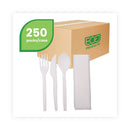 Eco-Products PolystyreneM Wrapped Cutlery Kit, White, 250/Carton