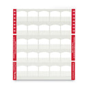 Redi-Tag Laser Printable Index Tabs, 1/5-Cut, White, 1.13" Wide, 100/Pack