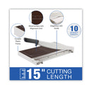 Swingline ClassicCut Wood Guillotine Trimmer with EdgeGlow, 10 Sheets, 15" Cut Length, 11.64 x 23.34