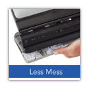 Swingline 32-Sheet Lever Handle Heavy-Duty Two- to Seven-Hole Punch, 9/32" Holes, Black