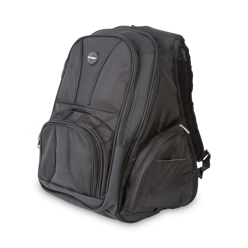 Kensington Contour Laptop Backpack, Fits Devices Up to 17", Ballistic Nylon, 15.75 x 9 x 19.5, Black