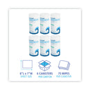 Boardwalk Disinfecting Wipes, 7 x 8, Fresh Scent, 75/Canister, 6 Canisters/Carton