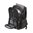 Kensington Contour Laptop Backpack, Fits Devices Up to 17", Ballistic Nylon, 15.75 x 9 x 19.5, Black