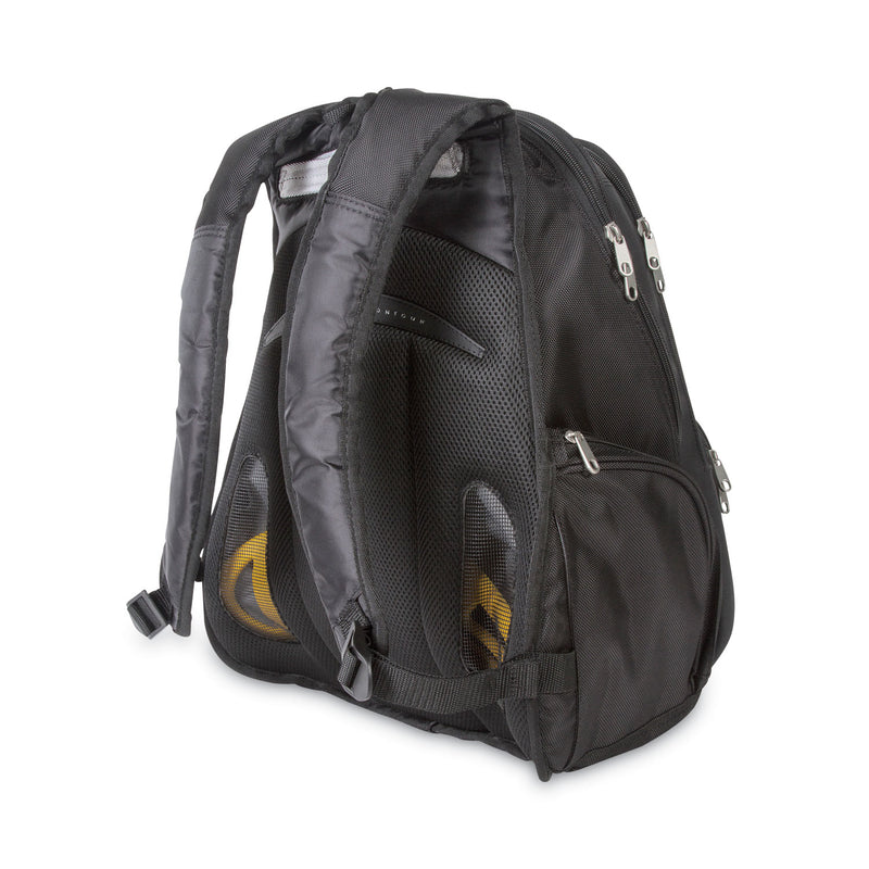 Kensington Contour Laptop Backpack, Fits Devices Up to 17", Ballistic Nylon, 15.75 x 9 x 19.5, Black
