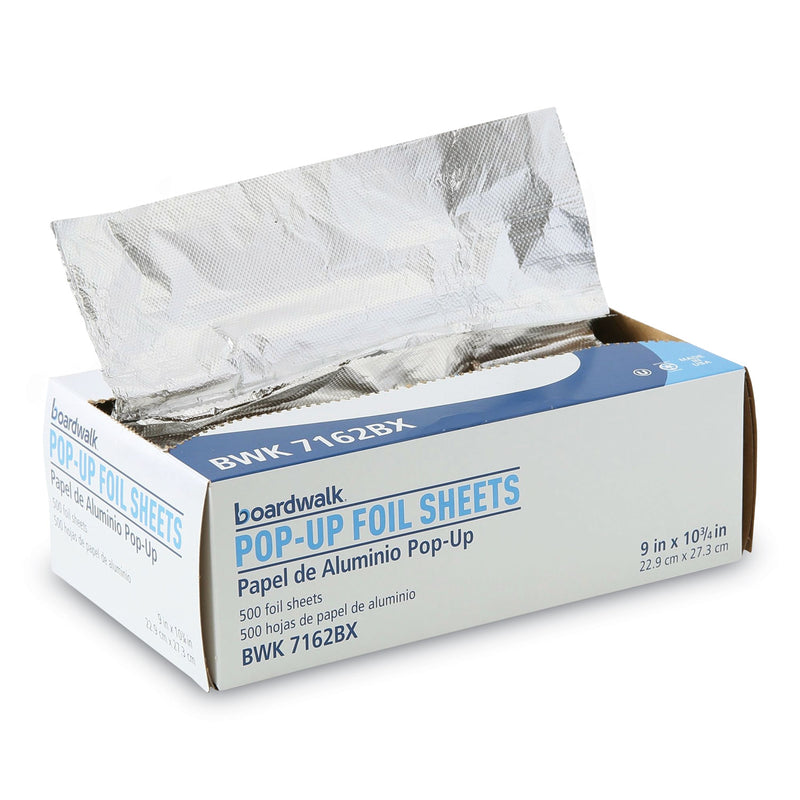 Boardwalk Standard Aluminum Foil Pop-Up Sheets, 9 x 10.75, 500/Box