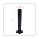 Alera 36" 3-Speed Oscillating Tower Fan with Remote Control, Plastic, Black