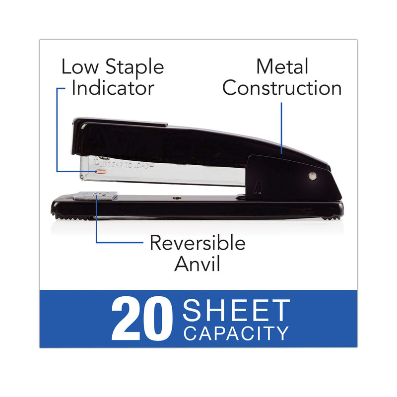 Swingline Commercial Desk Stapler Value Pack, 20-Sheet Capacity, Black