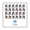 Boardwalk Chemical-Resistant Trigger Sprayer 320CR, 9.5" Tube, Gray, 24/Carton