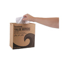 Boardwalk DRC Wipers, 9.33 x 16.5, White, 100 Dispenser Packs, 9 Dispenser Packs/Carton
