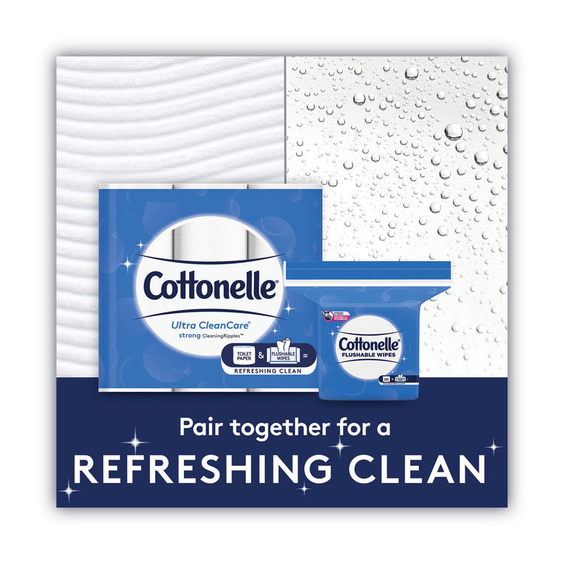 Cottonelle Fresh Care Flushable Cleansing Cloths, 5 x 7.25, White, 168/Pack