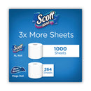 Scott 1000 Bathroom Tissue, Septic Safe, 1-Ply, White, 1,000 Sheet/Roll, 20/Pack