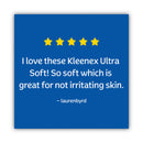 Kleenex Ultra Soft Facial Tissue, 3-Ply, White, 65 Sheets/Box, 4 Boxes/Pack, 12 Packs/Carton