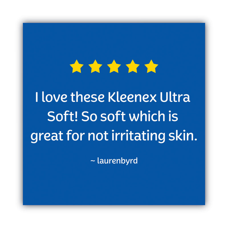 Kleenex Ultra Soft Facial Tissue, 3-Ply, White, 65 Sheets/Box, 4 Boxes/Pack, 12 Packs/Carton