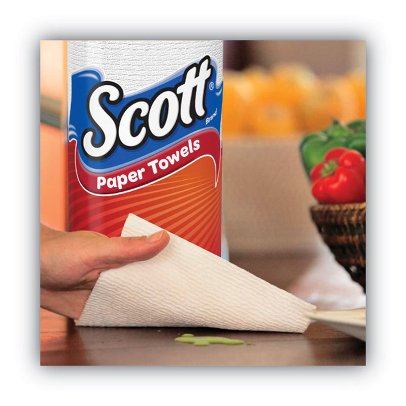 Scott Choose-A-Sheet Mega Kitchen Roll Paper Towels, 1-Ply, 7.31 x 11, White, 102/Roll, 30 Rolls Carton