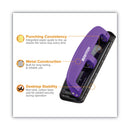 Bostitch 12-Sheet EZ Squeeze Three-Hole Punch, 9/32" Holes, Purple/Black