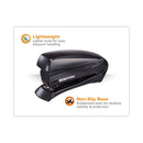 Bostitch Inspire Spring-Powered Half-Strip Compact Stapler, 15-Sheet Capacity, Black