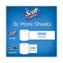Scott Toilet Paper, Septic Safe, 1-Ply, White, 1,000 Sheets/Roll, 12 Rolls/Pack, 4 Pack/Carton